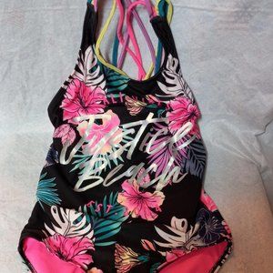 Swimsuit, Girls Justice beach Racerback , Size 12/14 Large, tropical ,summer,